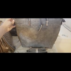 Grey hand bag